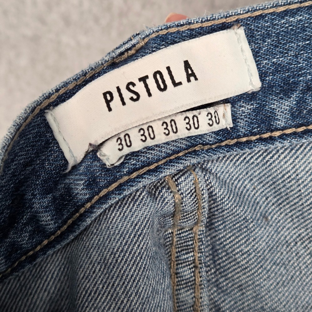 Pistola Women 30 Stevie High Rise Relaxed Flare‎ Jeans Light Wash Cotton Rayon - Picture 4 of 6